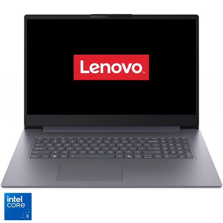 Laptop Lenovo IdeaPad Slim 3 17IWC11 cu procesor Intel Core™ 3 304 pana la 4.3GHz, 17.3" Full HD, IPS, 8GB DDR5, 512GB SSD, Intel® Graphics, No OS, Luna Grey, 3y Courier or Carry-in