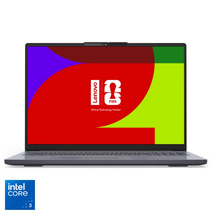 Laptop Lenovo IdeaPad Slim 3 16IWC11 cu procesor Intel Core™ 3 304 pana la 4.3GHz, 16" WUXGA, IPS, 8GB DDR5, 512GB SSD, Intel® Graphics, No OS, Luna Grey, 3y Courier or Carry-in
