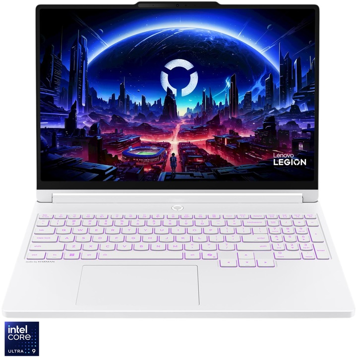 Laptop Gaming Lenovo Legion 5 15IAX11 cu procesor Intel Core™ Ultra 9 290HX Plus pana la 5.5GHz, 15.3" WQXGA, OLED, 165Hz, 32GB DDR5, 1TB SSD, NVIDIA GeForce RTX™ 5070 12GB GDDR7, No OS, Glacier White, 3Y on-site Premium Care