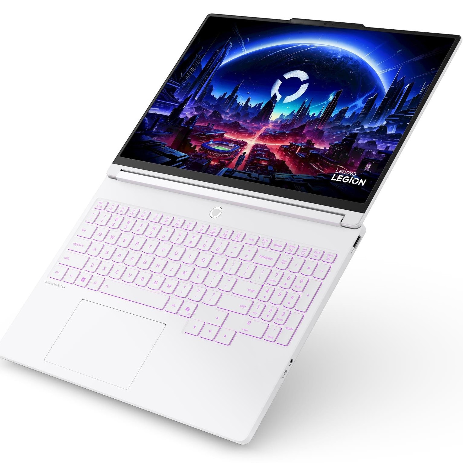 Laptop Gaming Lenovo Legion 5 15IAX11 cu procesor Intel Core™ Ultra 9 290HX Plus pana la 5.5GHz, 15.3" WQXGA, OLED, 165Hz, 32GB DDR5, 1TB SSD, NVIDIA GeForce RTX™ 5070 12GB GDDR7, No OS, Glacier White, 3Y on-site Premium Care