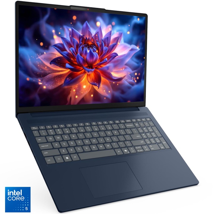 Laptop Lenovo IdeaPad Slim 3 16IWC11 cu procesor Intel Core™ 5 320 pana la 4.6GHz, 16" WUXGA, OLED, 16GB DDR5, 512GB SSD, Intel® Graphics, No OS, Cosmic Blue, 3y Courier or Carry-in