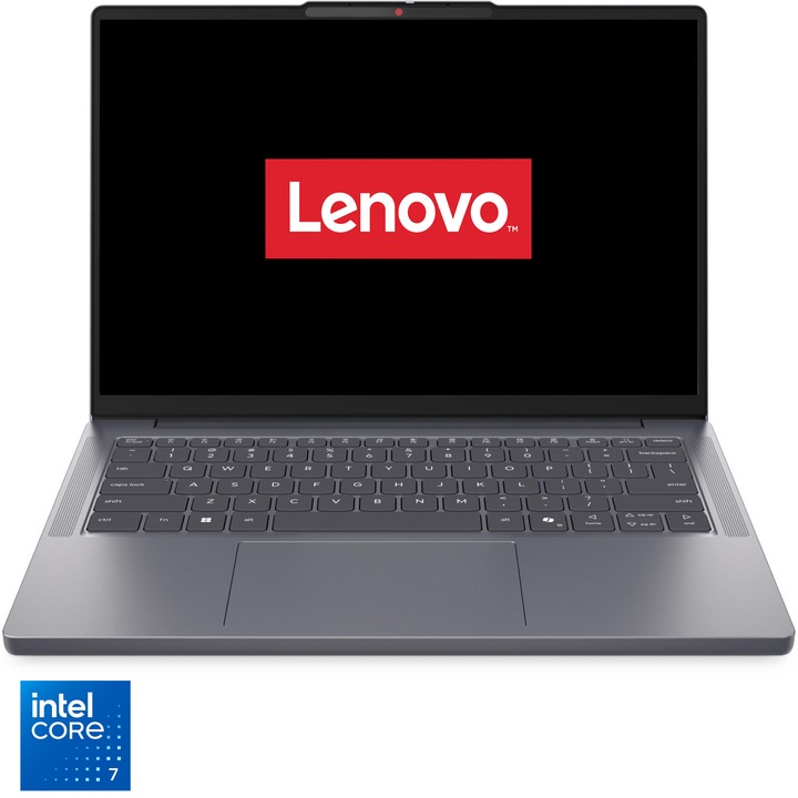 Laptop Lenovo IdeaPad Slim 3 14IWC11 cu procesor Intel Core™ 7 350 pana la 4.8GHz, 14" WUXGA, IPS, 16GB DDR5, 512GB SSD, Intel® Graphics, No OS, Luna Grey, 3y Courier or Carry-in
