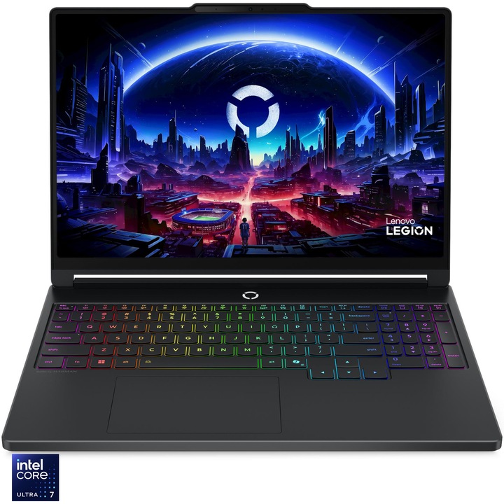 Laptop Gaming Lenovo Legion 5 15IAX11 cu procesor Intel Core™ Ultra 7 251HX pana la 5.1GHz, 15.3" WQXGA, OLED, 165Hz, 32GB DDR5, 1TB SSD, NVIDIA GeForce RTX™ 5070 12GB GDDR7, No OS, Eclipse Black, 3Y on-site Premium Care