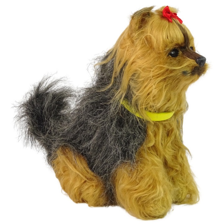 Interaktív Yorkshire Terrier kutya plüssjáték, ugat és mozgatja a farkát
