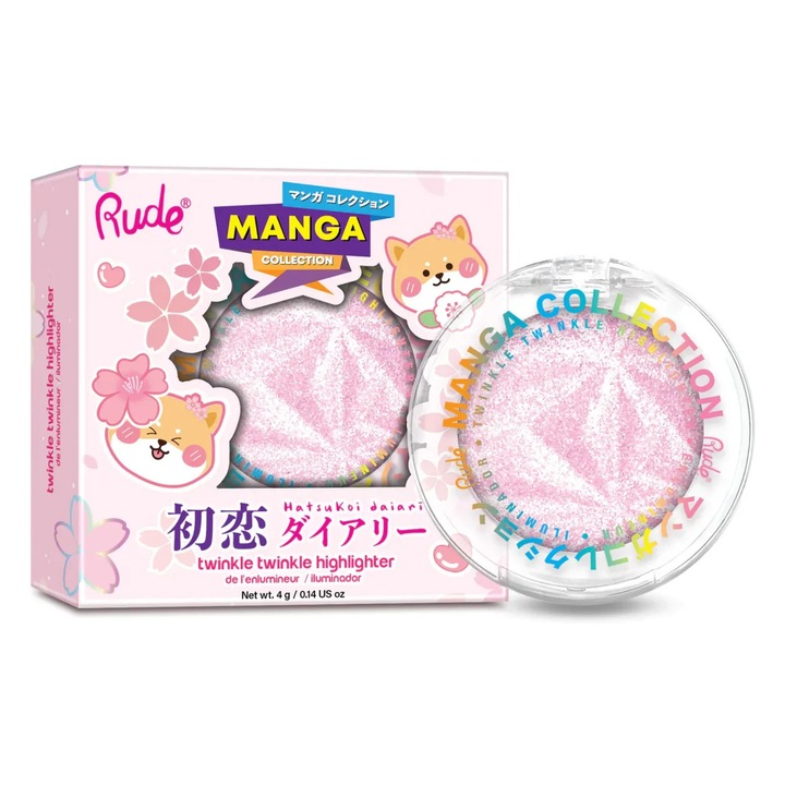Iluminator Twinkle Twinkle Manga Collection, nuanta Sawa-Chan's Heart, Rude Cosmetics, 4 g