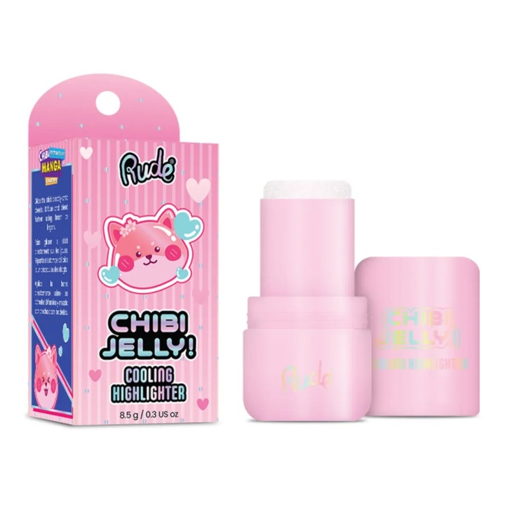 Iluminator cu efect racoritor Chibi Jelly!, nuanta Suki, Chibi Manga Collection, Rude Cosmetics, 8.5 g