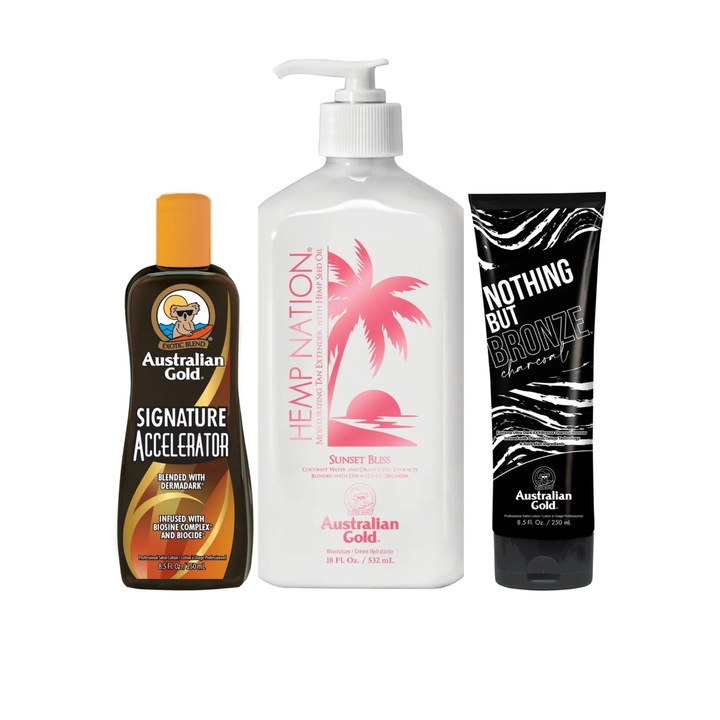 Set Australian Gold concediu la mare: Signature Accelerator, Nothing But Bronze si Sunset Bliss