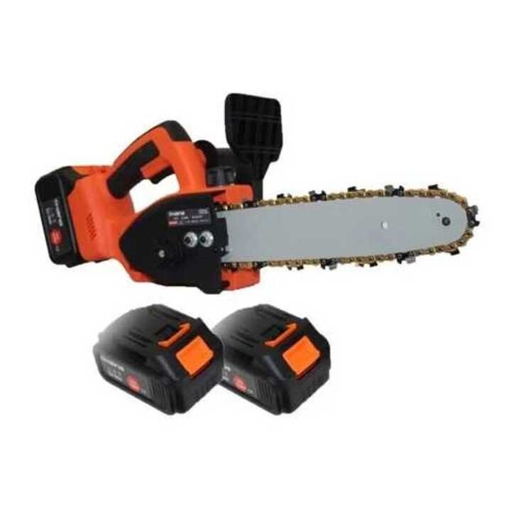 Akkumulátoros Láncfűrész 62V 12" 30cm Olajtartállyal 2x Akku HM-6793 Haina