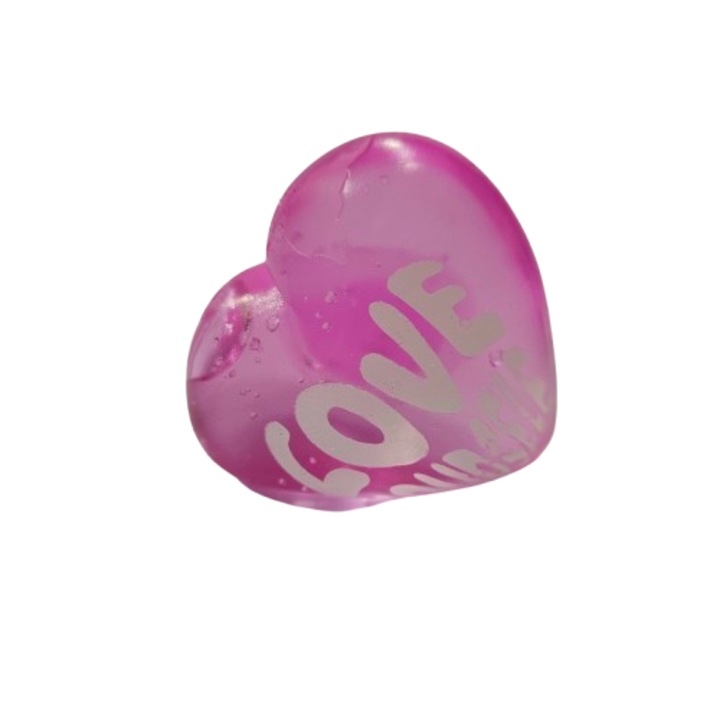 Sqiushy Szív, Szilikon, Stresszoldó, Rózsaszín, 6 cm