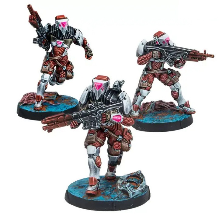 Разширение за игра Infinity, Combined Army Stingers Security Tactical Unit, Corvus Belli, 3 миниатюри, сив