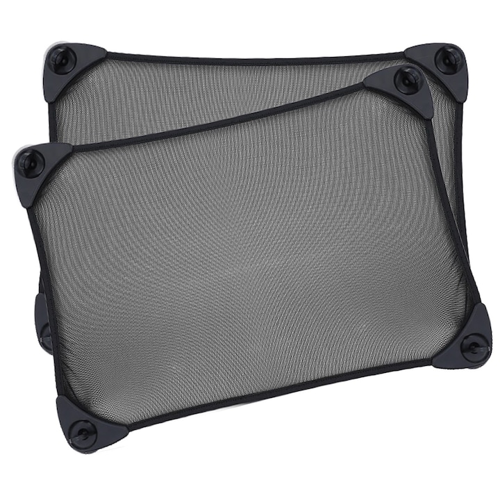 Set 2 protectii solare ajustabile pentru geamurile laterale ale masinii Cangaroo Suno, maxim 57x37 cm