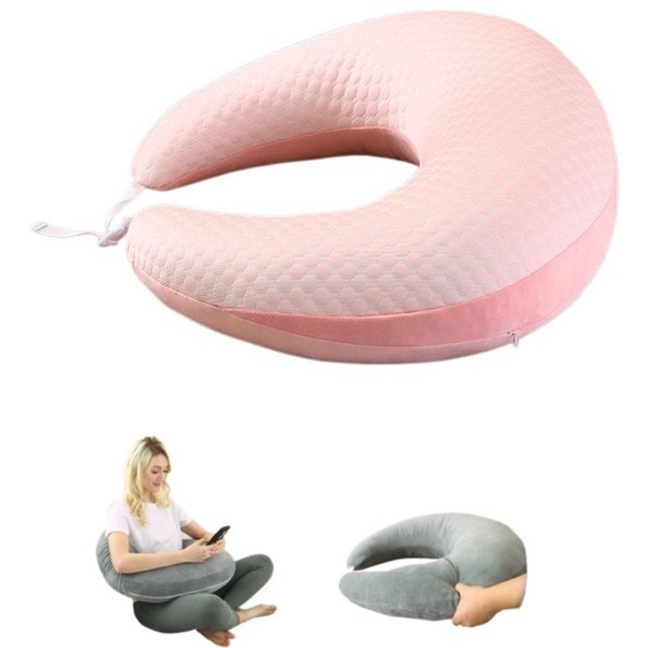 Ergonomikus multifunkcionális párna, 60x50 cm, krém