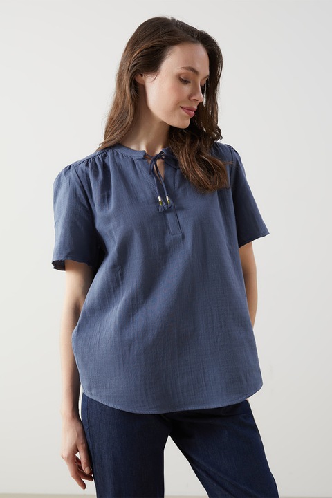 LC WAIKIKI, Bluza cu maneci bufante, Albastru inchis