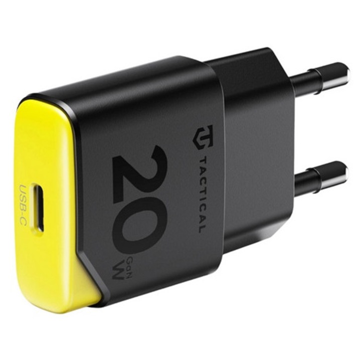 Tactical minimi hálózati töltő type-c aljzat, 20w, gan, gyorstöltő, fekete