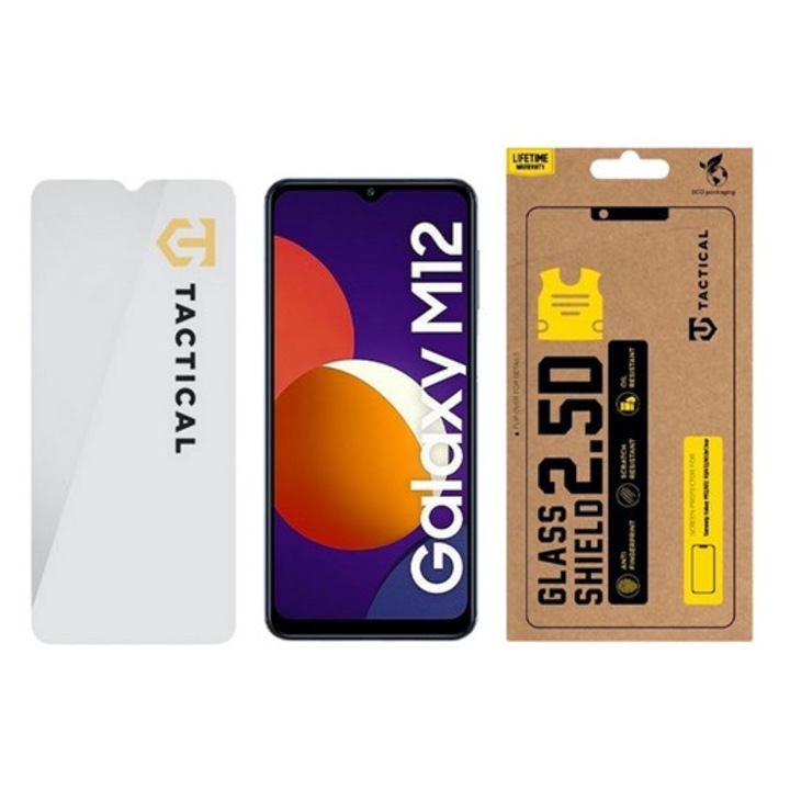 Tactical glass shield 2.5d képernyővédő üveg, 2.5d, 0.33mm, 9h, átlátszó, kompatibilis: Samsung M12 / A02s / A32 5G