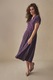 Tatuum, Rochie evazata cu maneci scurte, Violet aubergine