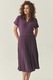 Tatuum, Rochie evazata cu maneci scurte, Violet aubergine