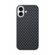 Husa pentru iPhone 17, Kevlar Carbon Aramid, Ultra Slim 1 mm, MagSafe, Protectie Camera, Compatibila Incarcare Wireless, Neagra/Gri