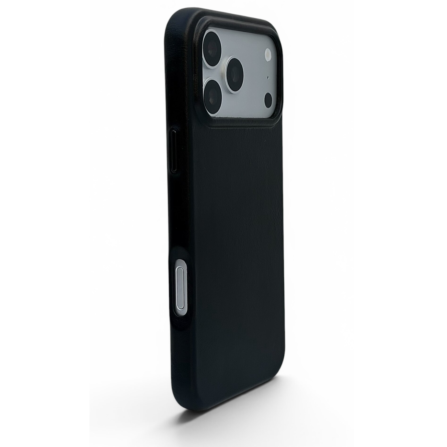 Husa din Piele Naturala Full-Grain pentru iPhone 17 Pro Max - Onyx Black - compatibila Magsafe