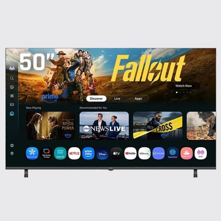 Smart televizor AIWA TS-501N de 50″ (127 cm), 4K Ultra HD (3840 × 2160), Clasa F, Tehnologie DLED, Wi-Fi, Bluetooth si sistem de operare TizenOS, Negru