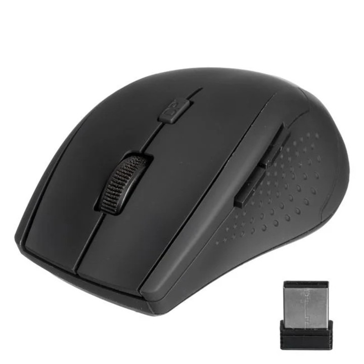 Безжична мишка Черна с Bluetooth и 2.4 GHz адаптер