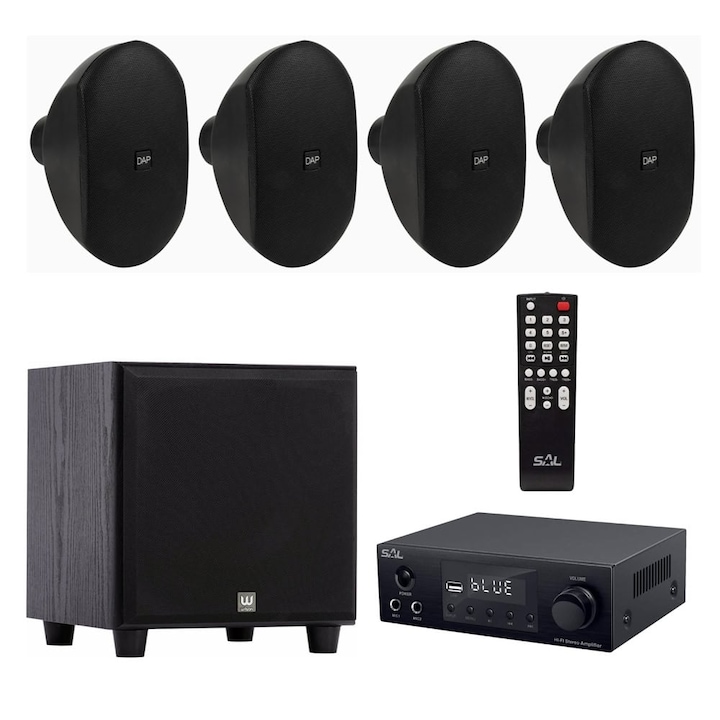 Sistem Audio 4.1 Dap Wms4 + Subwoofer, Bluetooth, Usb, Fm