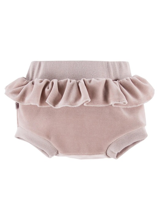 Pantaloni scurti bufanti cu volan in talie EEVI Bloomers - Botanic, Bej, pentru fetite - 56, Bej