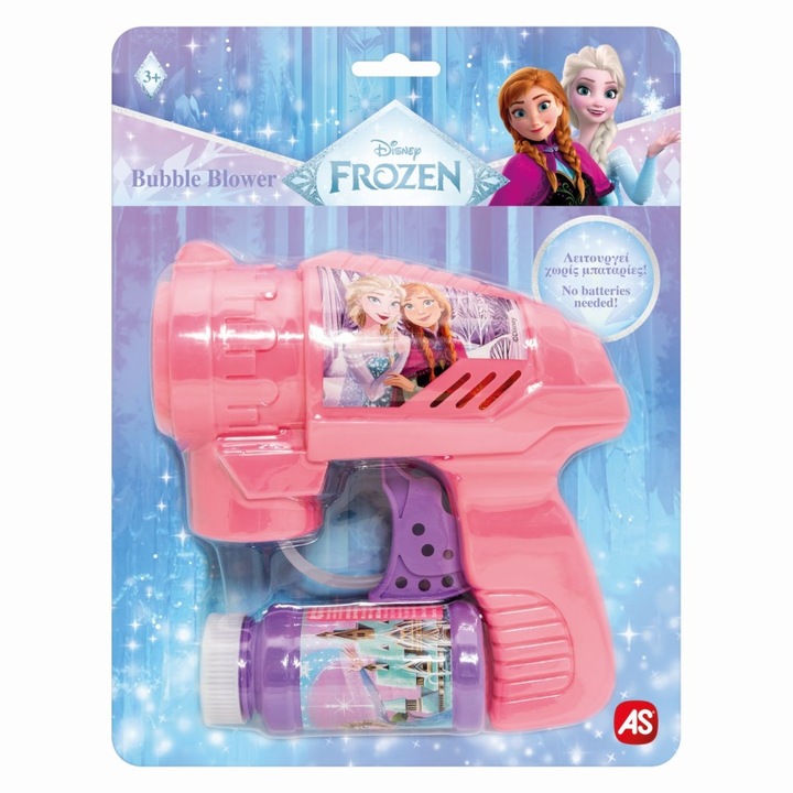 Пистолет за балони Disney Frozen, комплект с флакон 56 мл, многоцветен