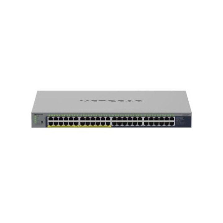 Switch Netgear GS748PP-100EUS 48 portos Gigabit PoE/PoE+ üzleti hálózatokhoz, rackbe szerelhető