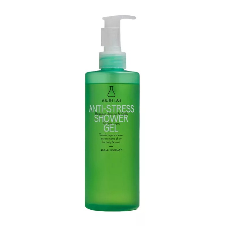 YOUTH LAB antistressz tusfürdő, gél állag, bergamott és vanília illat, 400ml