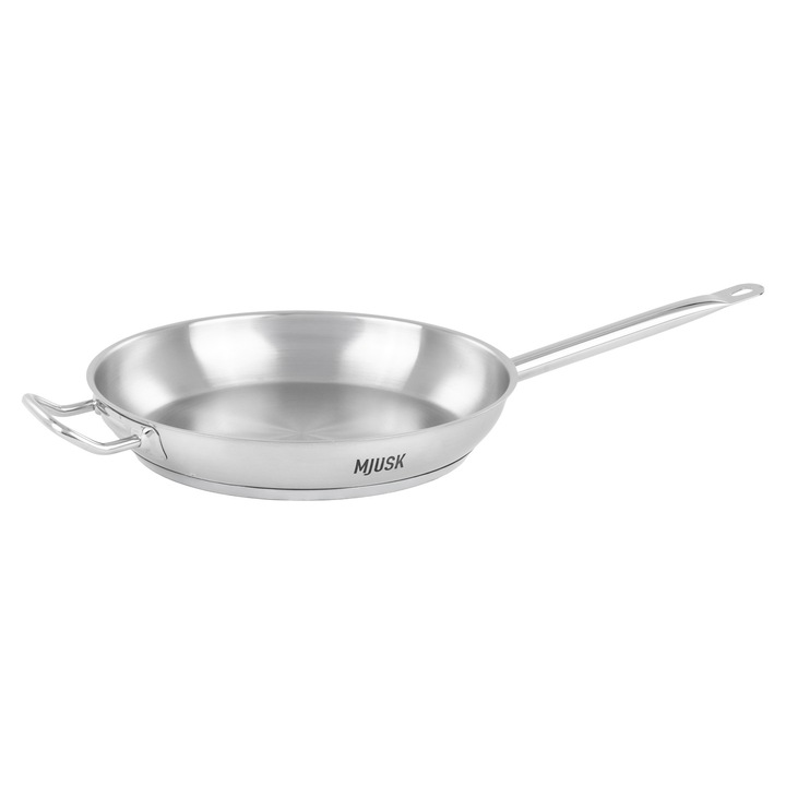 Univerzális indukciós serpenyő, professzionális, Technica, 32 cm, 4 l, rozsdamentes acél, háromrétegű alj, tapadásmentes fogantyúk, hőálló, gáztűzhely, elektromos tűzhely, inox