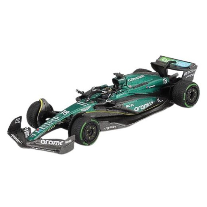 ASTON MARTIN AMR24 #18 LANCE STROLL CANADIAN GP 2024 autómodell 1:64 Mini GT MGT01114-L