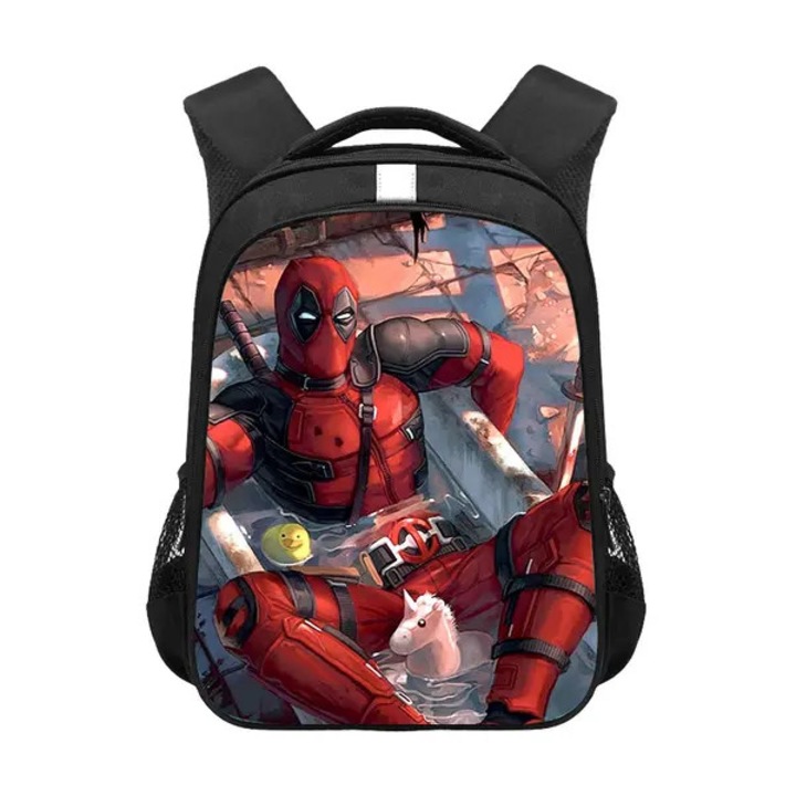 Deadpool hátizsák gyerekeknek és diákoknak, nagy kapacitású, uniszex, púposodásgátló