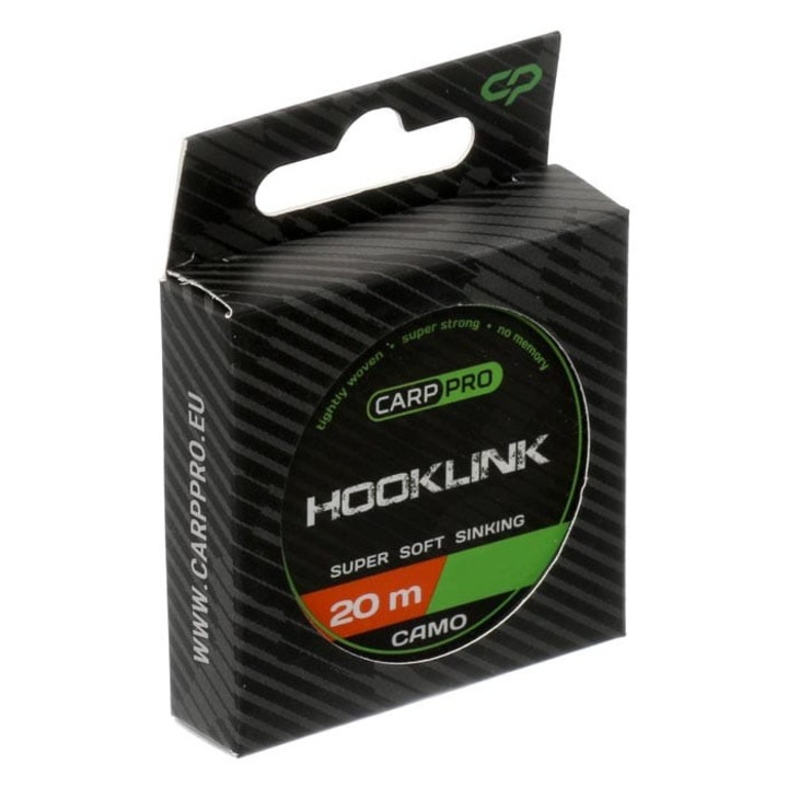 Текстилен повод Carp Pro Sinking Hooklink Camo 20m / 10lb
