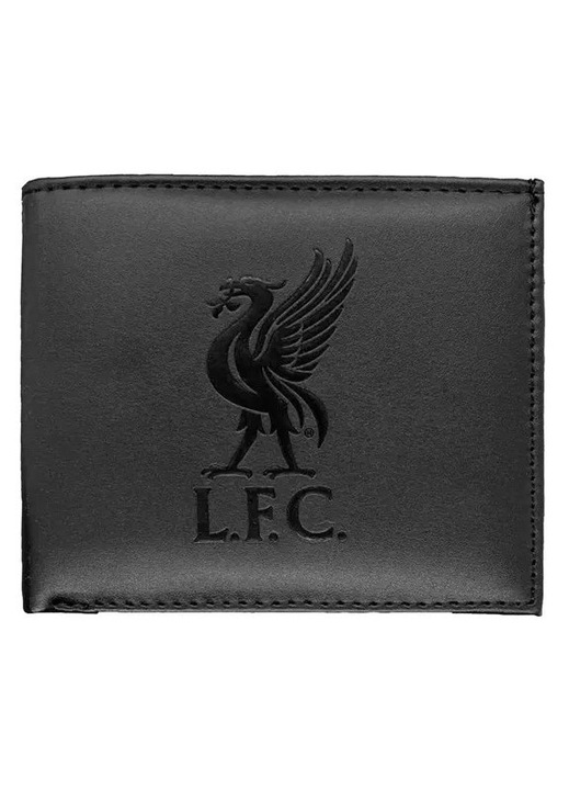 Портфейл мъжки екологична кожа Liverpool FC черен 11x9.5см