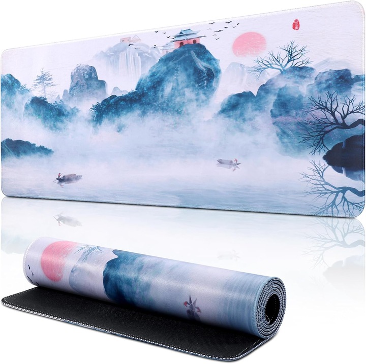 Mousepad gaming 80x30cm, cauciuc natural, impermeabil, antiderapant, multicolor