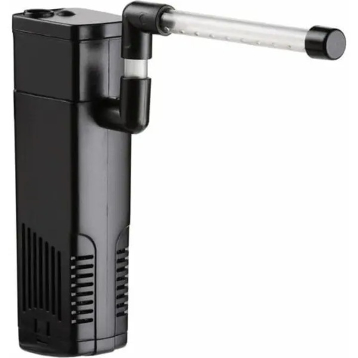 Filtru acvariu intern 3 in 1, 3W, 350L/h, pentru acvarii pana la 40L, negru