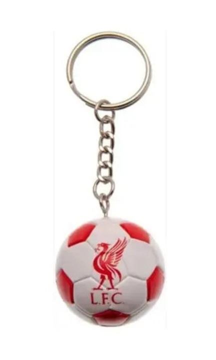 Ключодържател топка Liverpool FC, метал, червен/бял, 40мм