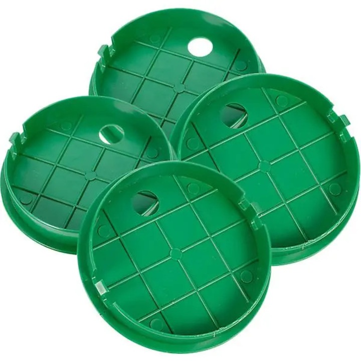 Set 4 capace cutie supapa irigare plastic verde 15.5x15.5x3cm