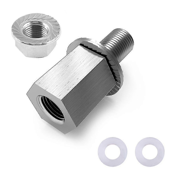 Adaptor surub remorca bicicleta, otel inoxidabil, rezistent, 15x5cm