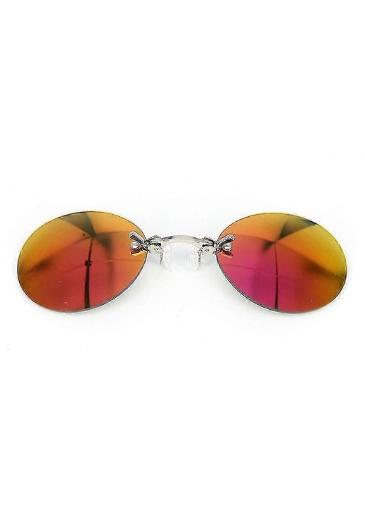 Ochelari de soare barbati, rama aliaj, lentile policarbonat, UV400, fara rama, negru, 47x40x23mm