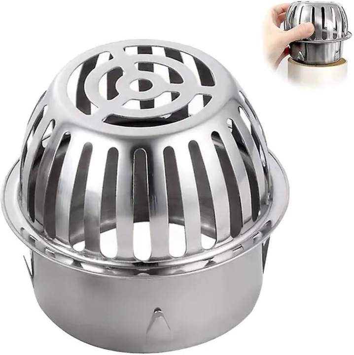 Scurgere pardoseala inox, design ridicat, argintiu, 10x8.5cm