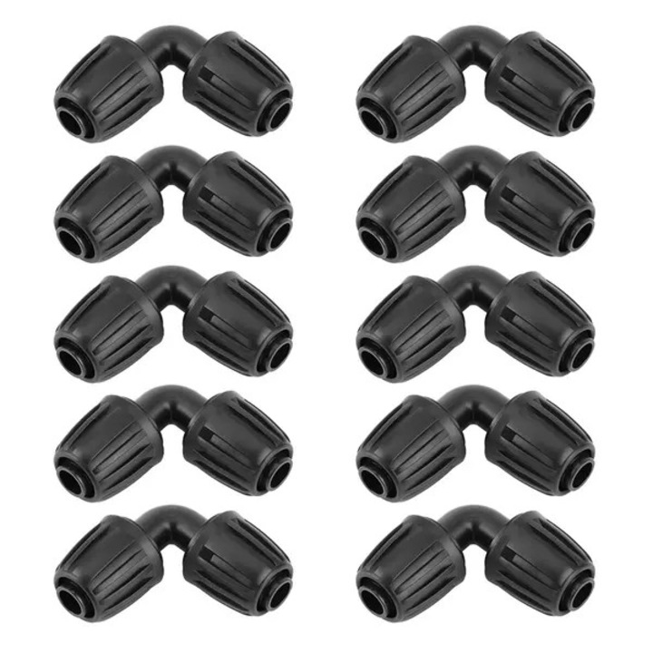 Készlet 10 db POM öntöző csatlakozó könyök 5x2x2cm többszínű