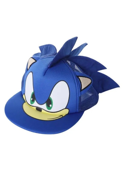 Детска шапка, модел Sonic The Hedgehog, полиестер памук, 24x18x16см, многоцветна