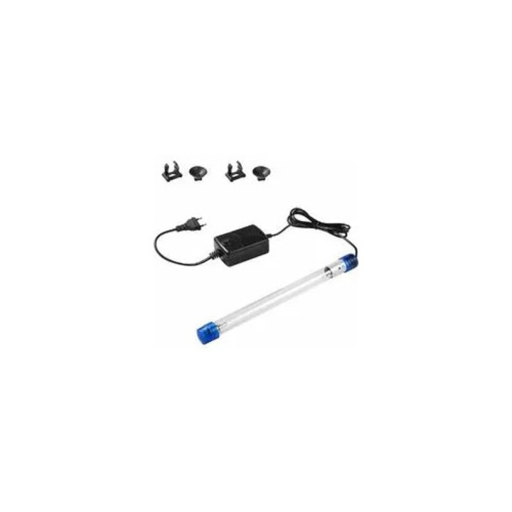 Sterilizator UV acvariu 11W, lampa submersibila, transparent, 220-240V