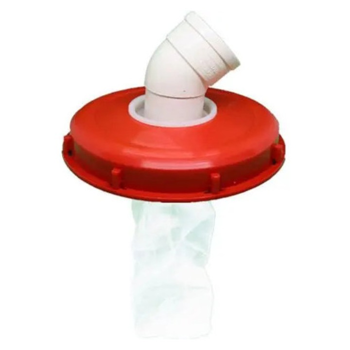 Capac IBC cu filtru nylon lavabil 245mmx45cm, plastic, rezistent chimic