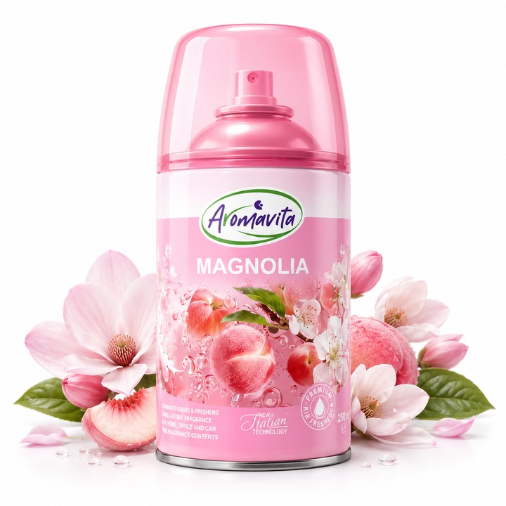 Rezerva spray illatosító automata készülékhez, Aromavita® Magnolia, 250 ml