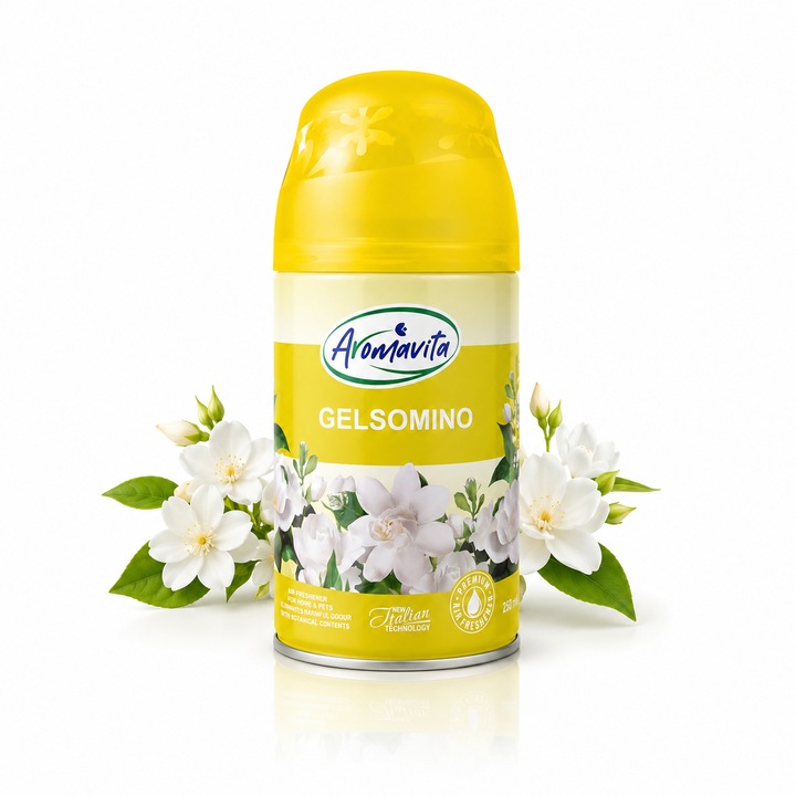 Rezerva spray illatosító automata készülékhez, Aromavita® Gelsomino (Jázmin), 250 ml