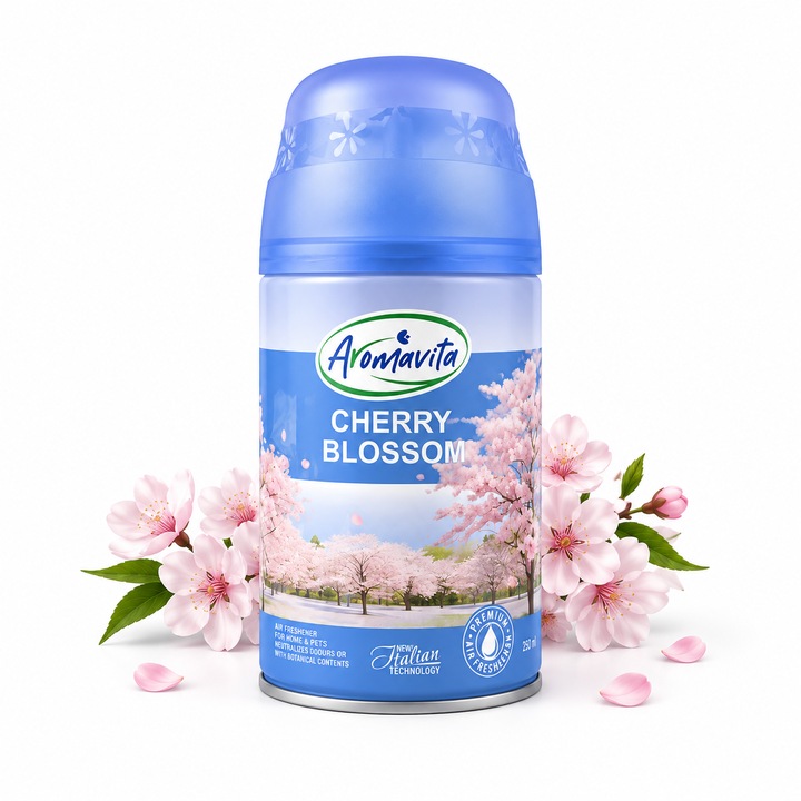 Rezerva spray illatosító automata készülékhez, Aromavita® Cherry Blossom, 250 ml