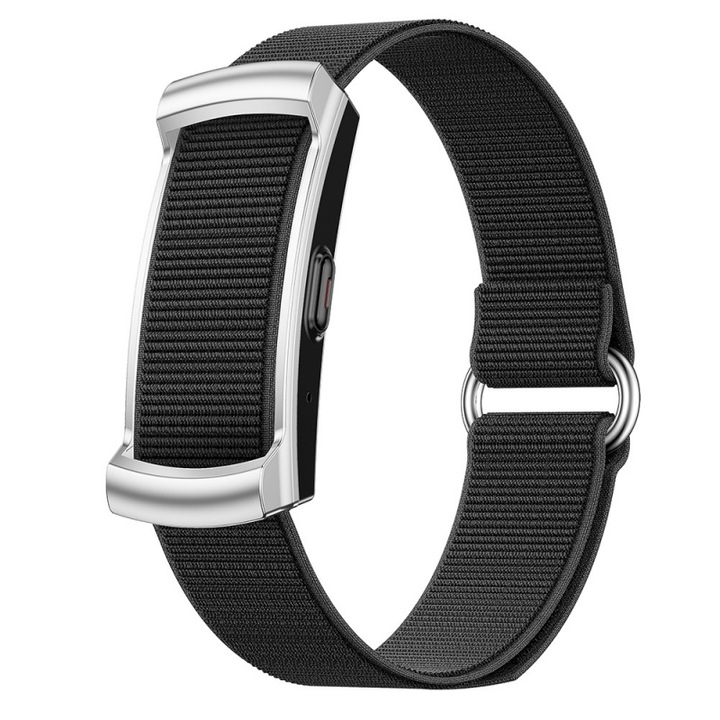 Смарт гривна, 200 mA, без екран, ултратънка (10 мм), IP68, магнитно зареждане, Bluetooth, проследяване на насищането на кръвта с кислород и съня, ORBER, различни режими, от пластмаса, 47 × 24 × 10 мм, черно-сребриста